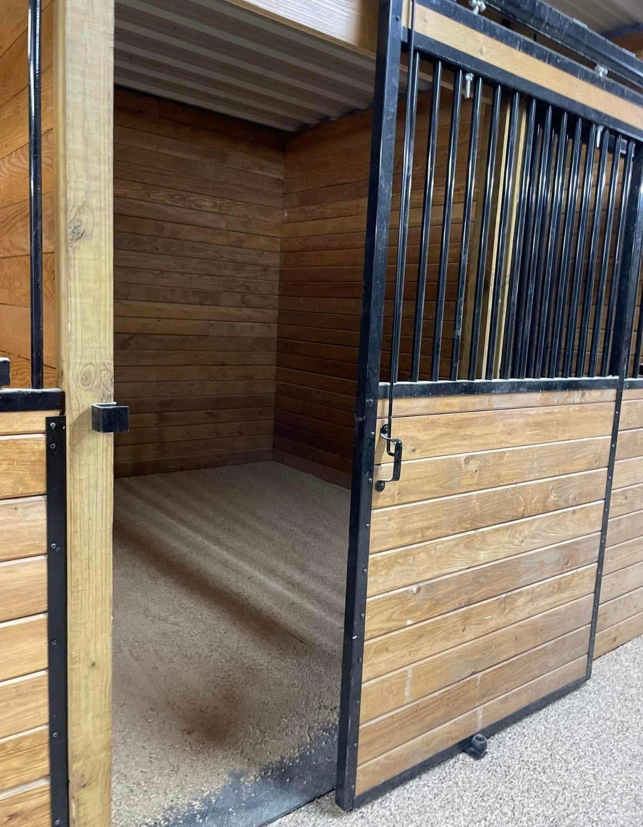 Wooden stall with gate